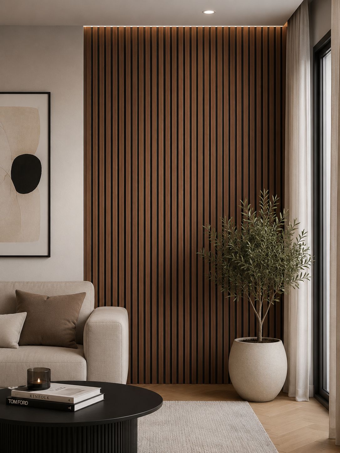 Acoustic Panel - Rustic Brown Oak 240cm